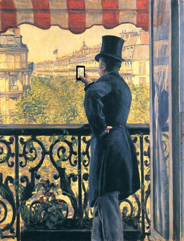 «Ο άντρας στο μπαλκόνι», Gustave Caillebotte