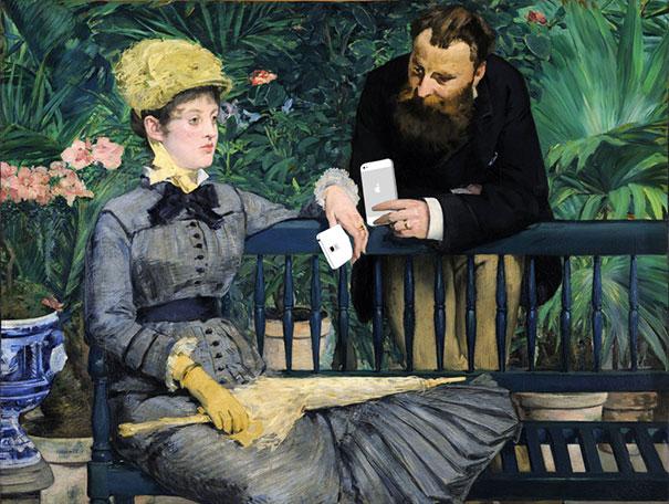 «In the Conservatory», Edouard Manet